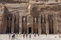 The ruins of the Temple of Hathor at Abu Simbel in Egypt.