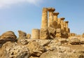 Ruins of the Temple of Heracles in famous ancient Valley of Temples of Agrigento, Sicily, Italy. UNESCO World Heritage Site