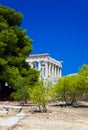 Ruins of temple on island Aegina, Greece Royalty Free Stock Photo