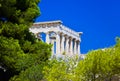 Ruins of temple on island Aegina, Greece Royalty Free Stock Photo