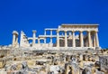 Ruins of temple on island Aegina, Greece