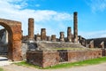 The ruins of the Temple of Jupiter Pompeii, Italy