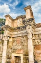 Ruins of Temple of Minerva, Forum of Nerva, Rome, Italy Royalty Free Stock Photo