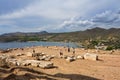 Ruins of the temple of Poseidon at Cape Sounion Attica Greece