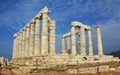 Ruins of Temple of Poseidon in Greece Royalty Free Stock Photo