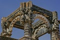 Ruins of temple stone cared pilar  and beam near clock tower of IDAR Ditrict Sabarkantha Gujarat Royalty Free Stock Photo