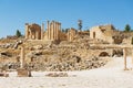 Ruins of the temple of Zeus in the ancient Roman city of Gerasa modern Jerash in Jordan.