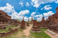 Ruins of temples in Ayutthaya period
