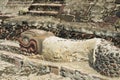 Ruins of Templo Mayor of Tenochtitlan. Mexico City. Royalty Free Stock Photo