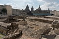 Ruins of Templo Mayor of Tenochtitlan. Mexico City Royalty Free Stock Photo