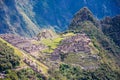 Ruins and terraces of Macchu Picchu landscape