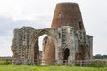 Ruins of an 18th century windmill  - Norfolk Broads - United Kingdom Royalty Free Stock Photo