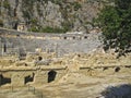 Ruins of theater in antique town Myra Turkey Royalty Free Stock Photo