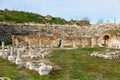 Ruins of Theater Baths and ancient Odeon in Aphrodisias, Turkey Royalty Free Stock Photo
