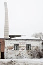 Ruins of the thrown Soviet factory