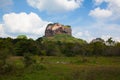 Ruins on top of Sigiriya Lion`s rock palace and fortress.Sri Lanka Royalty Free Stock Photo