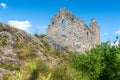 Ruins of Tourbillon medieval castle main building Sion Valais Switzerland