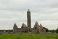 Ruins of a tower and church