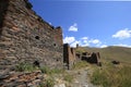 Ruins of towers in Chontio village in Tusheti region, Georgia