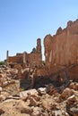 Ruins of a town bombed in the Spanish Civil War, Battle of Belchite Spain. Royalty Free Stock Photo