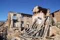 Ruins of a town bombed in the Spanish Civil War, Battle of Belchite Spain. Royalty Free Stock Photo