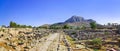 Ruins of town in Corinth, Greece Royalty Free Stock Photo