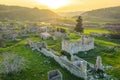 Ruins of traditional stone house. Village Souskiou was abandoned as a result of Turkish invasion of Cyprus in 1974