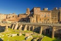 Ruins of the Trajan Forum in Rome, Italy