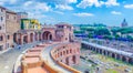 Ruins of Trajan's Forum in Rome, Italy provide magnificient view of vittoriano monument standing nearby....IMAGE Royalty Free Stock Photo