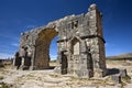 Ruins of the triumphal arch in Volubilis Royalty Free Stock Photo