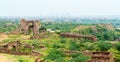 Ruins of Tughlaqabad Fort in Delhi, India
