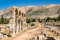 Ruins of the Umayyad citadel at Anjar. The Beqaa Valley, Lebanon