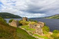 Ruins of Urquhart Castle along Loch Ness, Scotland