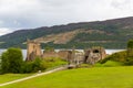 Ruins of Urquhart Castle along Loch Ness, Scotland Royalty Free Stock Photo