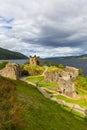 Ruins of Urquhart Castle along Loch Ness, Scotland