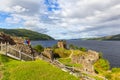 Ruins of Urquhart Castle along Loch Ness, Scotland Royalty Free Stock Photo