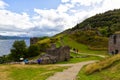 Ruins of Urquhart Castle along Loch Ness, Scotland Royalty Free Stock Photo