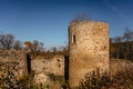 Ruins of Valdek Castle in Central Bohemia,Brdy,Czech Republic.It was built in 13th century by aristocratic family.Now there is Royalty Free Stock Photo