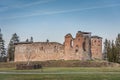 The ruins of the Vastseliina Castle. Royalty Free Stock Photo