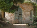 Ruins-very old house with broken door without windows