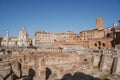 Ruins in Via dei Fori Imperiali, Rome, Italy Royalty Free Stock Photo