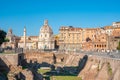 Ruins in Via dei Fori Imperiali, Rome, Italy Royalty Free Stock Photo