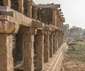 Ruins of Vijayanagar, the former capital of the Vijayanagar Empire, in Hampi Royalty Free Stock Photo