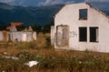 Ruins at a village in Kosovo. Royalty Free Stock Photo