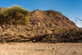 The ruins of the village in Wadi Massal, Riyadh Province, Saudi Arabia