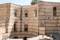 Ruins of the wall of Fortress of Babylon next to Coptic Museum in old Cairo, Egypt Royalty Free Stock Photo