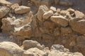 The ruins of a wall in Qumran Royalty Free Stock Photo