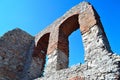 Ruins of the walls of the inner palace of the medieval castle Ogrodzieniec Royalty Free Stock Photo