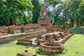 Ruins of the Wat Pupia, Wiang Kum Kam archaeological site, Chiang Mai, Thailand Royalty Free Stock Photo