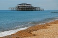 Ruins of West Pier, Brighton, England Royalty Free Stock Photo